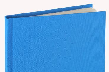 Notizbuch Leinenbezug cyanfarben